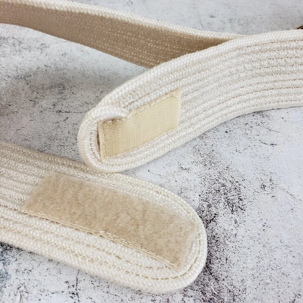 Vintage Wide Belt Woven Rope Art Deco Bohemian Adjustable Length